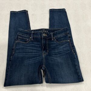 White House black market the‎ skinny crop women’s size 00 blue jeans used